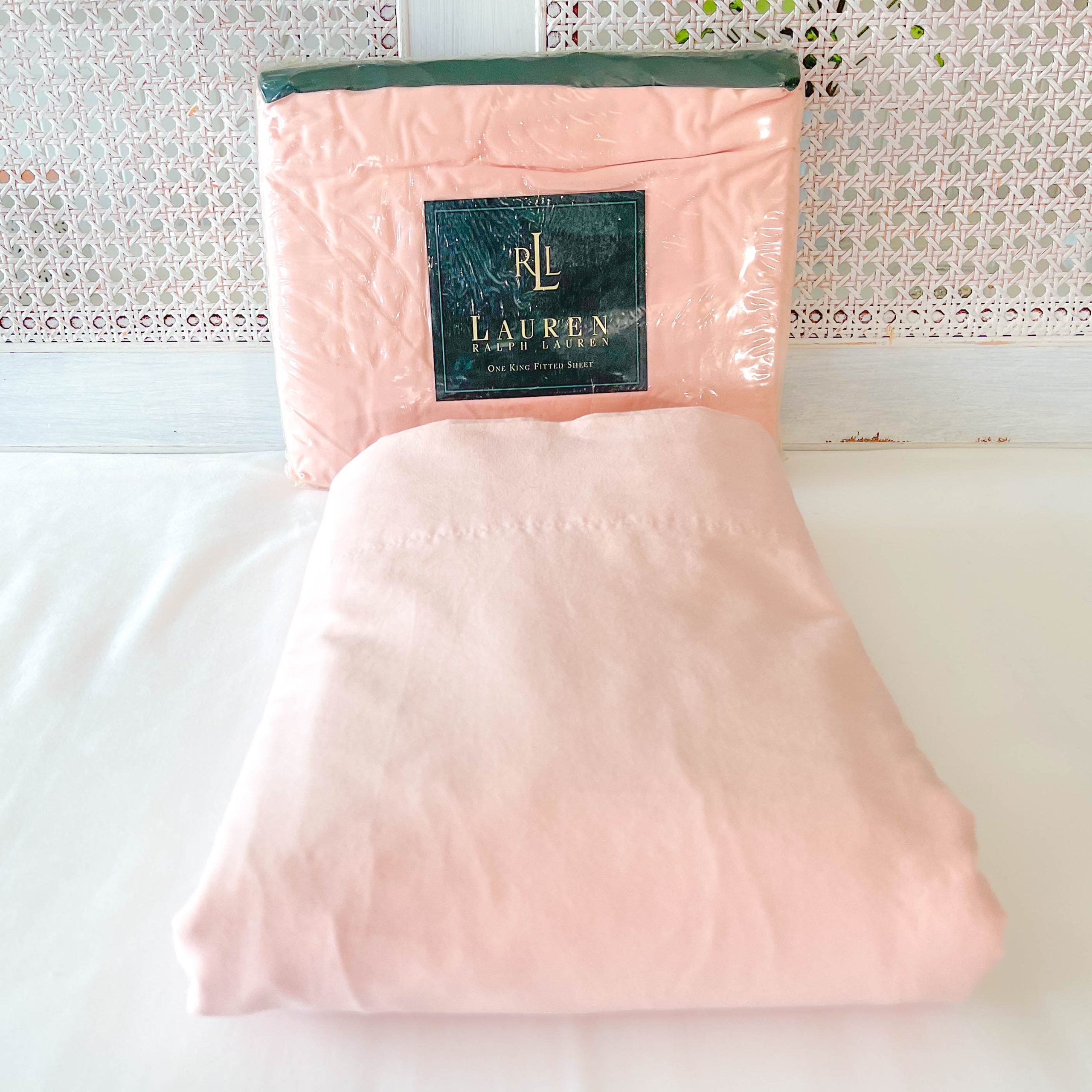 ❤️Rare Ralph Lauren Retired 'Lauren's Solids' Rose King Sheet Set