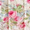 Top view close-up of Ralph Lauren Water Floral Pink comforter showing romantic vintage floral design