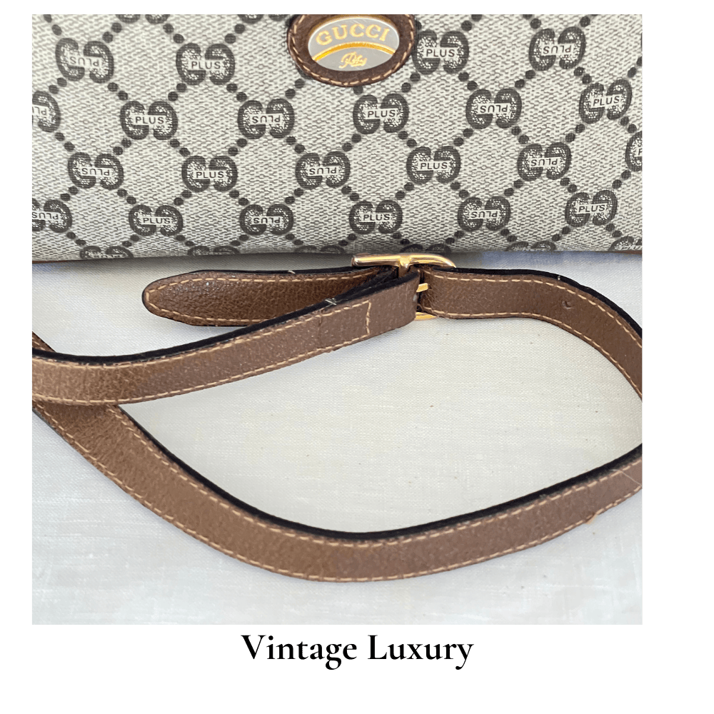 Vintage Gucci Plus GG Shoulder Bag 1990s – Authentic Canvas