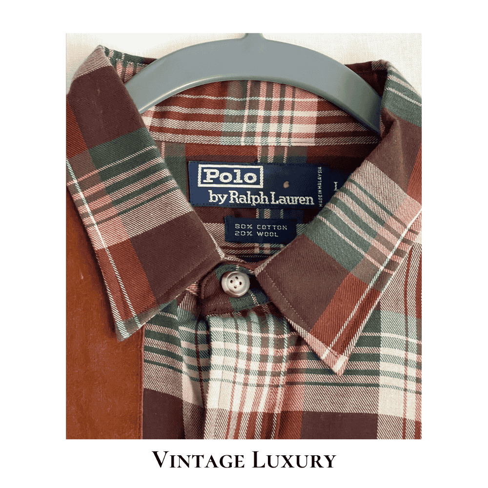 old Ralph lauren suède check shirt l/s s Vintage Polo Ralph Lauren Plaid Shirt – Suede, Western Style