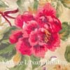 Close-up view of the red peony flower from the Ralph Lauren Constance floral pattern.