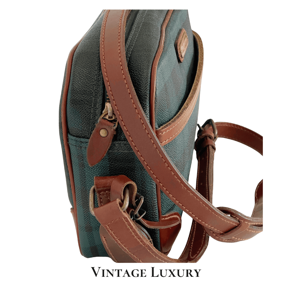 Vintage 1990s Ralph Lauren Green Tartan Shoulder Bag-Classic