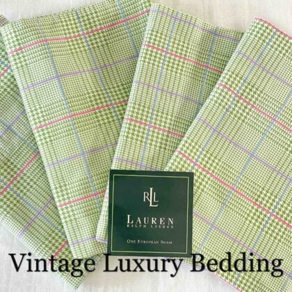 Vintage Ralph Lauren Glen Plaid Standard Pillowcases (Pair) – Discontinued Plaid Bedding