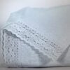 Rachel Ashwell Simply Shabby Chic pale blue flat sheet crochet trim closeup cotton edge detail