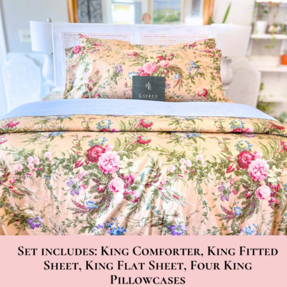 Rare Ralph Lauren ‘Adriana Floral’ King Comforter & Sheet Set – Discontinued Vintage Bedding
