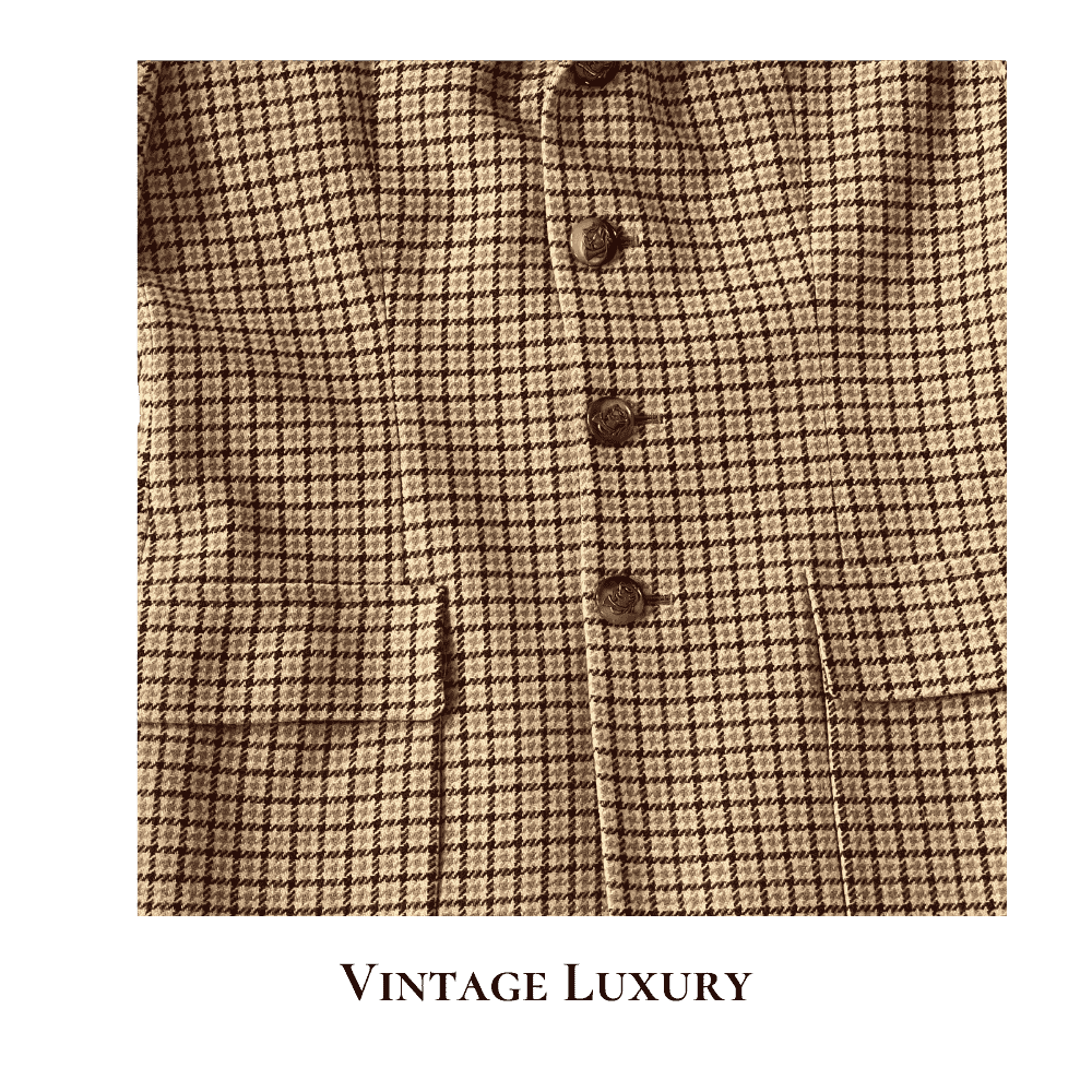 Vintage Ralph Lauren Women’s Tweed Velvet Collar Blazer – Size 8 – Excellent Condition - Image 5