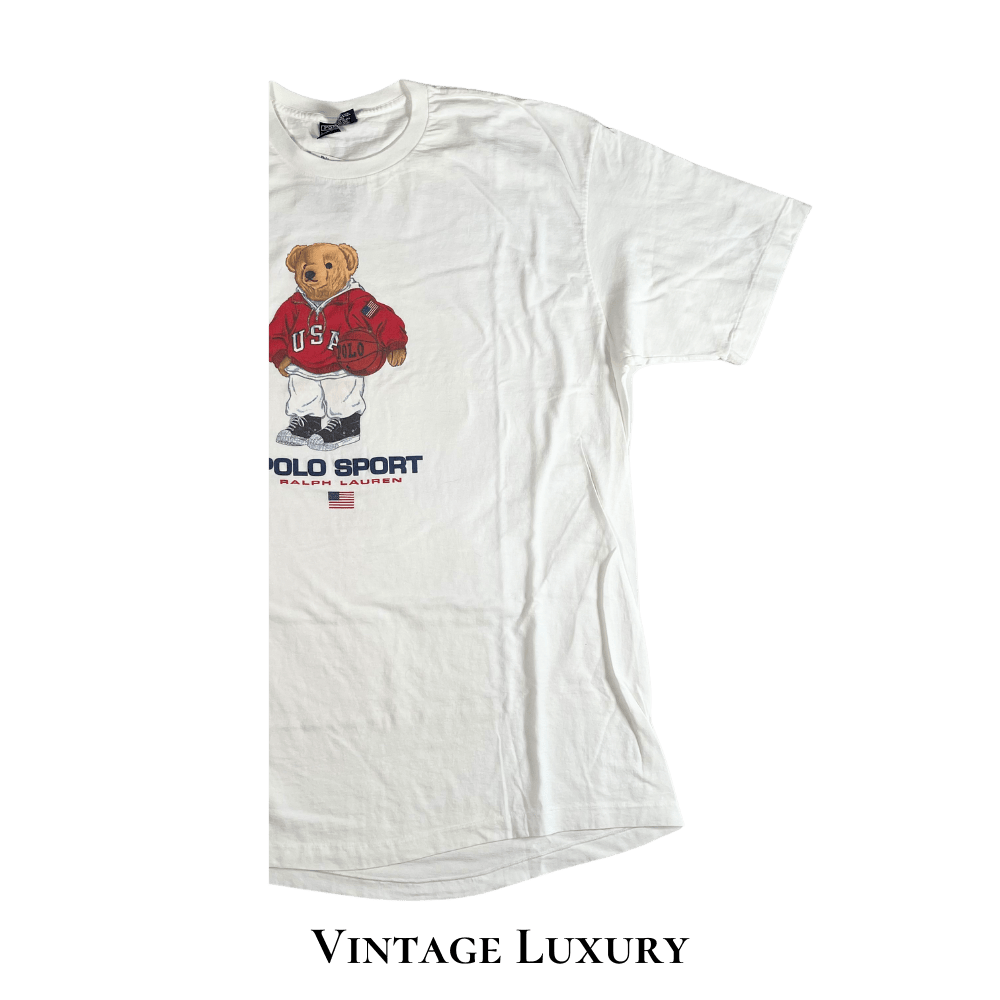 Rare Vintage Ralph Lauren Basketball Bear T-Shirt – 1990s Employee Exclusive, Unworn - Image 2