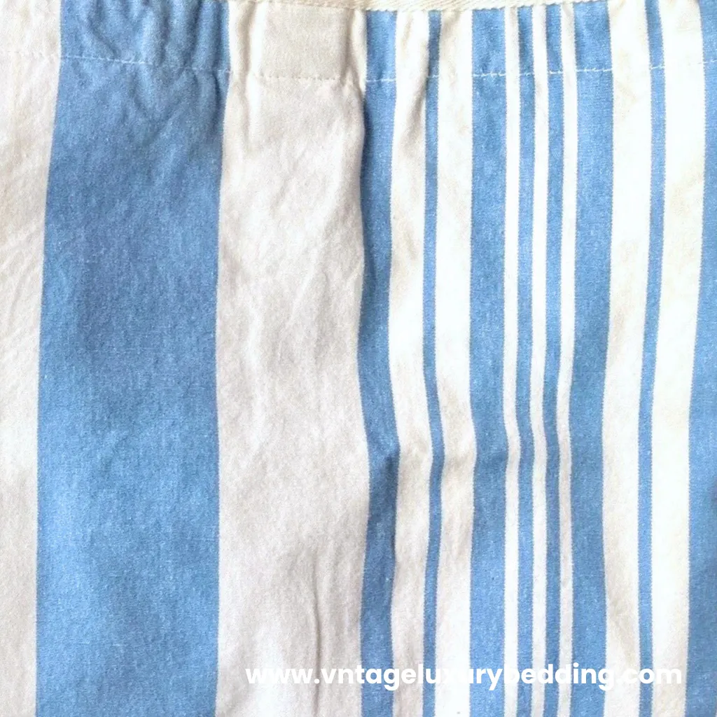 Ralph Lauren Discontinued Catalina Island Stripe fabric in blue and ivory