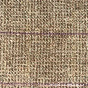 Discontinued Ralph Lauren fabric swatch – Adriana Tweed in classic brown and plum wool texture