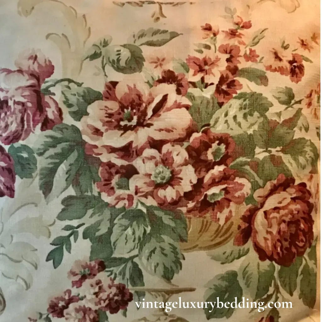 Vintage Ralph Lauren Grosvenor Floral Bedding Pattern Swatch – Part of the Grosvenor Square Collection