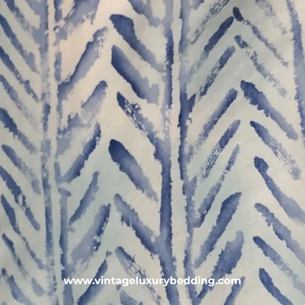 Jamaica Blue Chevron fabric swatch – discontinued Ralph Lauren pattern