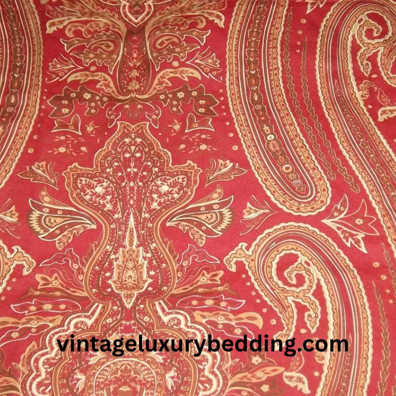 Vintage Ralph Lauren Remington Paisley bedding pattern