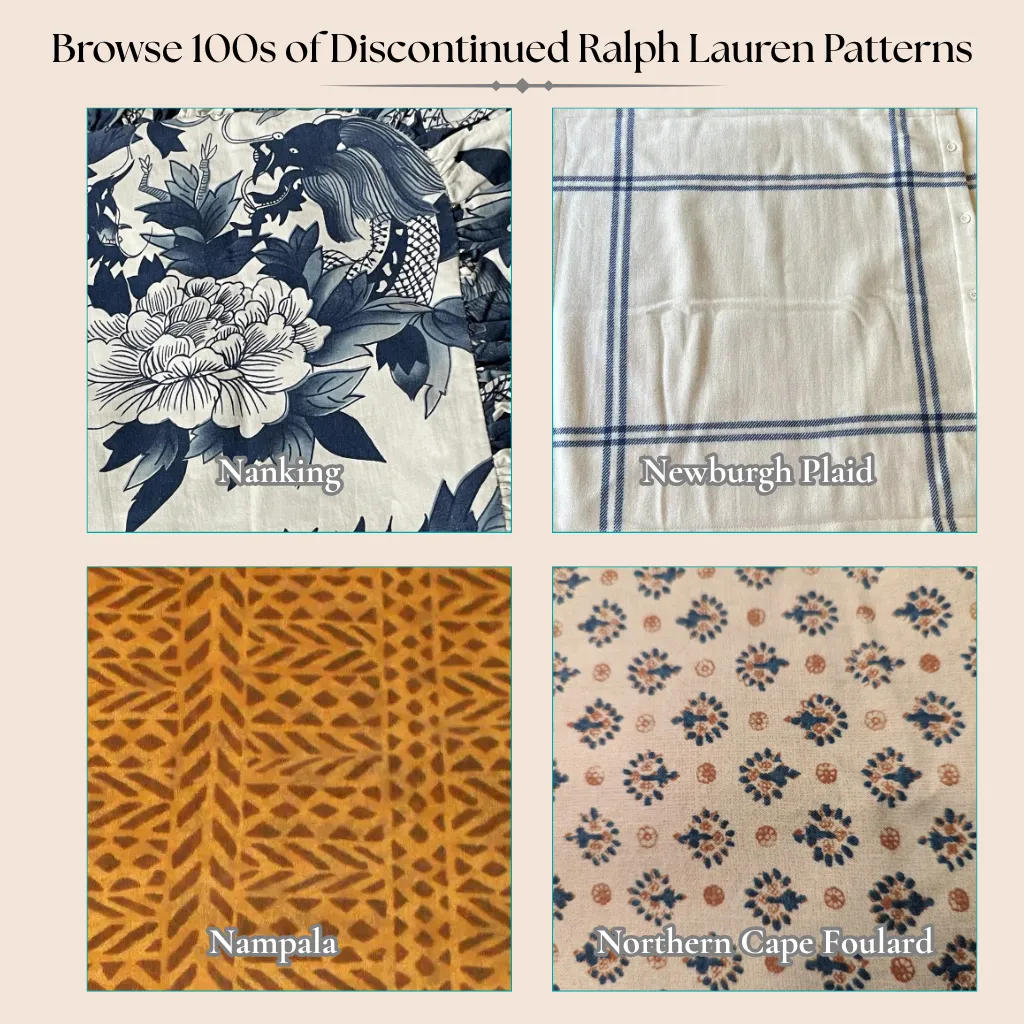 Browse 100s of Discontinued Ralph Lauren Patterns – Nanking, Newburgh Plaid, Nampala, Northern Cape Foulard