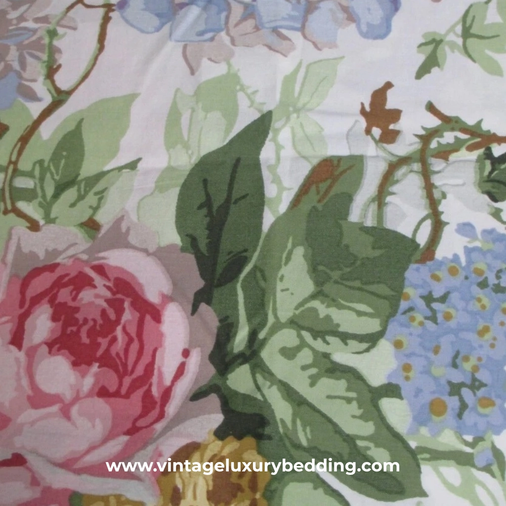 Vintage Ralph Lauren Pond View Floral Bedding Swatch