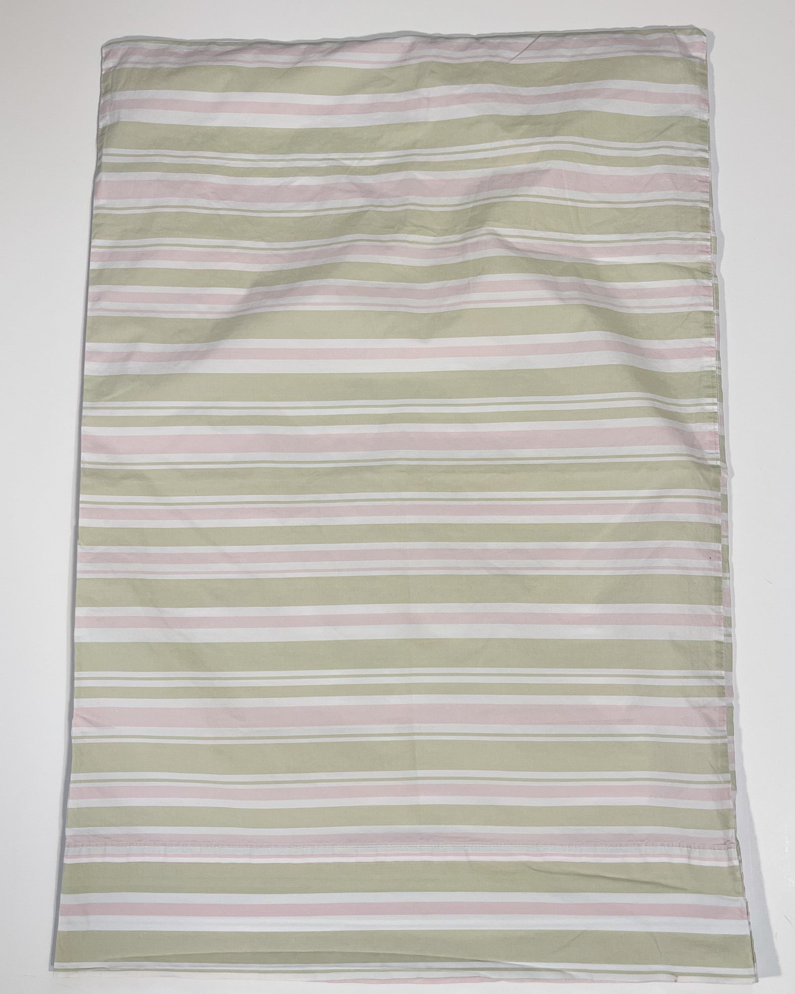Simply Shabby Chic Pink Green Standard Striped Pillowcase - Single Cottage Cabana Cotton - Image 2