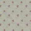 Medium close-up of Simply Shabby Chic sage green pillowcase with tiny pink rosebuds and blue flowers