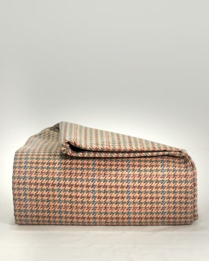 Ralph Lauren Brianna Tattersall queen flat sheet neatly folded front view