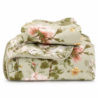 Ralph Lauren Yorkshire Rose Floral Sateen King Duvet and Matching Euro Sham