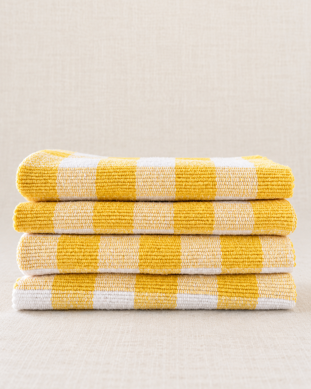 Rachel Ashwell The Farmhouse Yellow White Gingham Cotton Placemats Set of 4