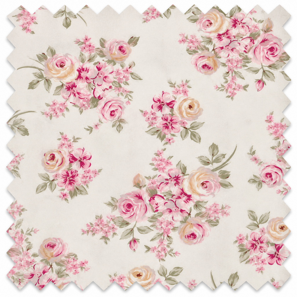 Simply Shabby Chic Blush Beauty Bouquet floral bedding pattern swatch