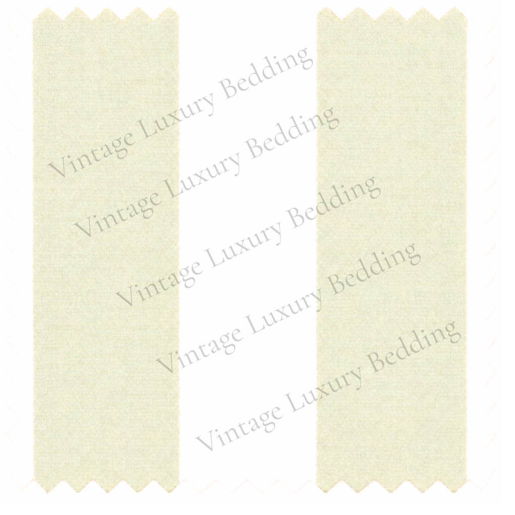 Simply Shabby Chic Cabana Sage Stripe pale sage and white bedding fabric swatch