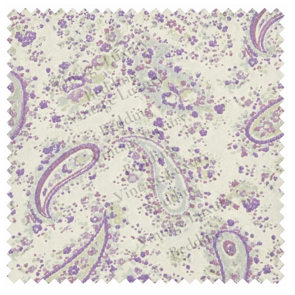 Simply Shabby Chic Lavender Paisley bedding pattern from the Lavender Jewel Collection