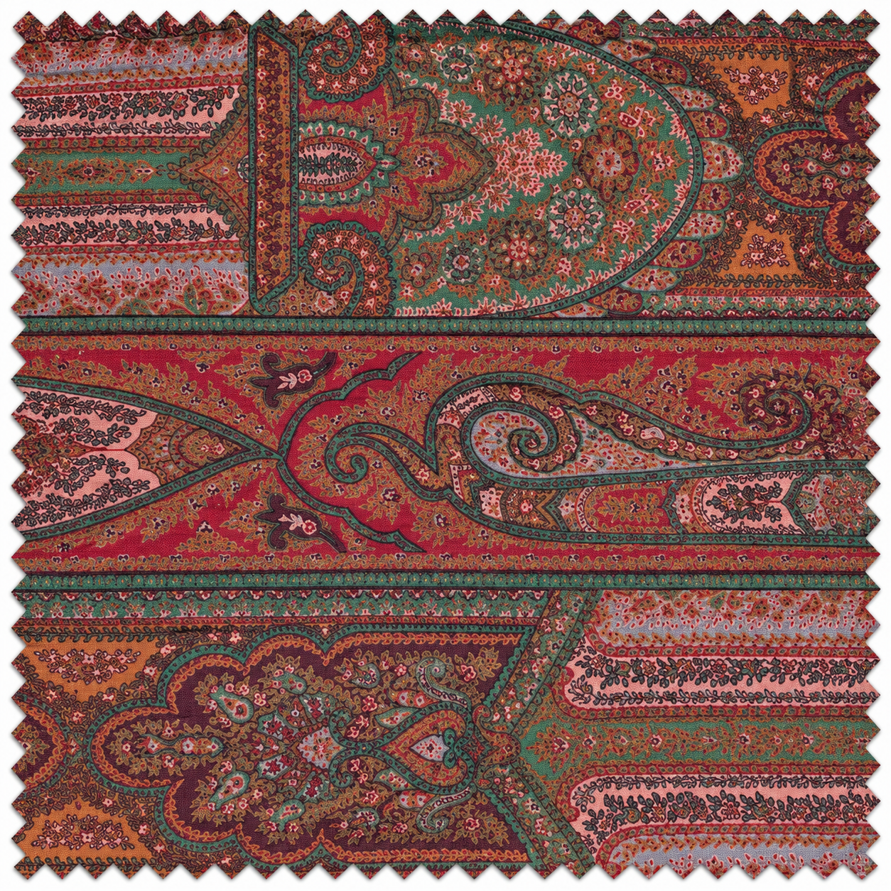 Pair Rare Ralph Lauren Cardiff Ruffled Standard Shams Paisley Floral Vintage 32x24 - Image 2