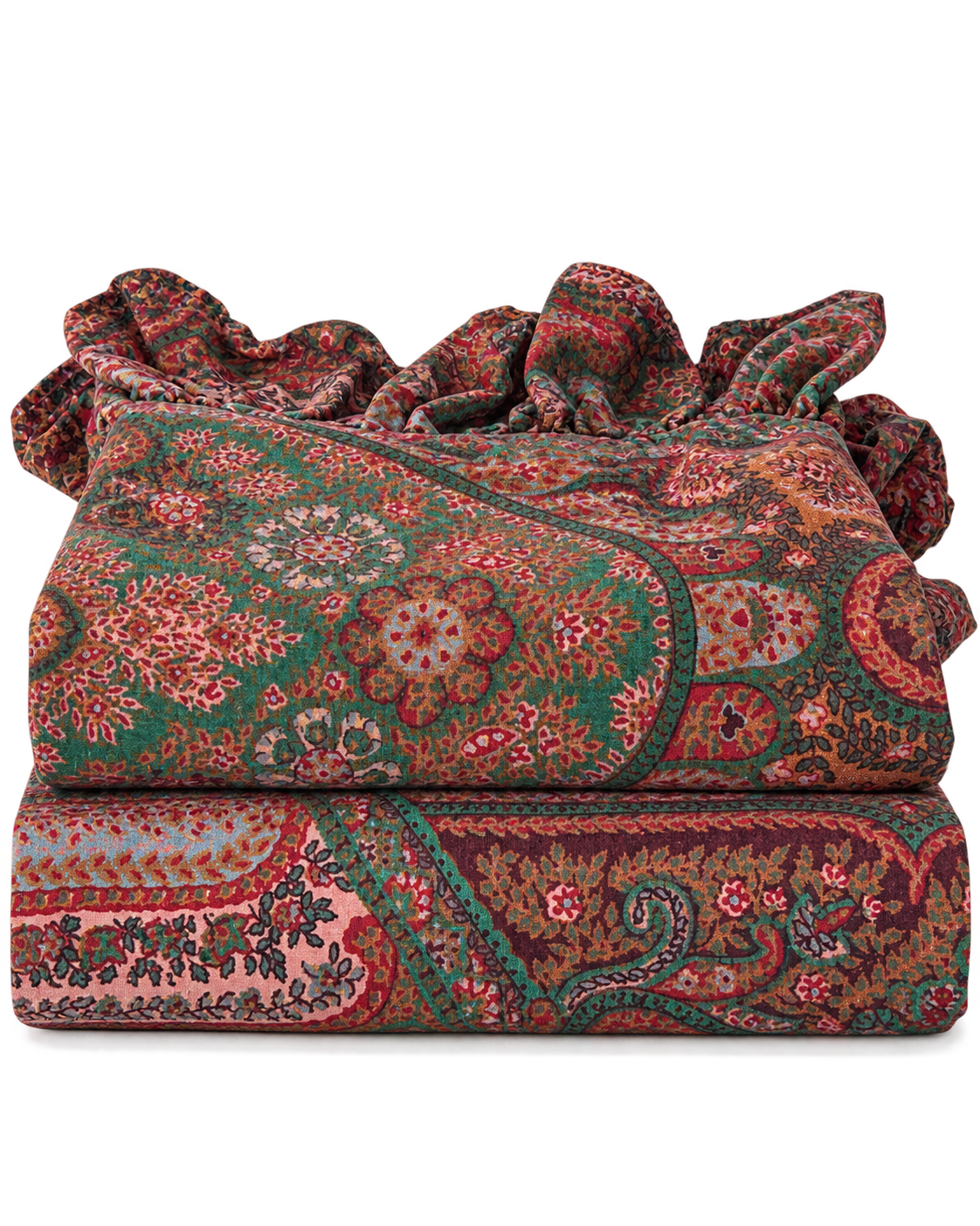 Pair Rare Ralph Lauren Cardiff Ruffled Standard Shams Paisley Floral Vintage 32x24