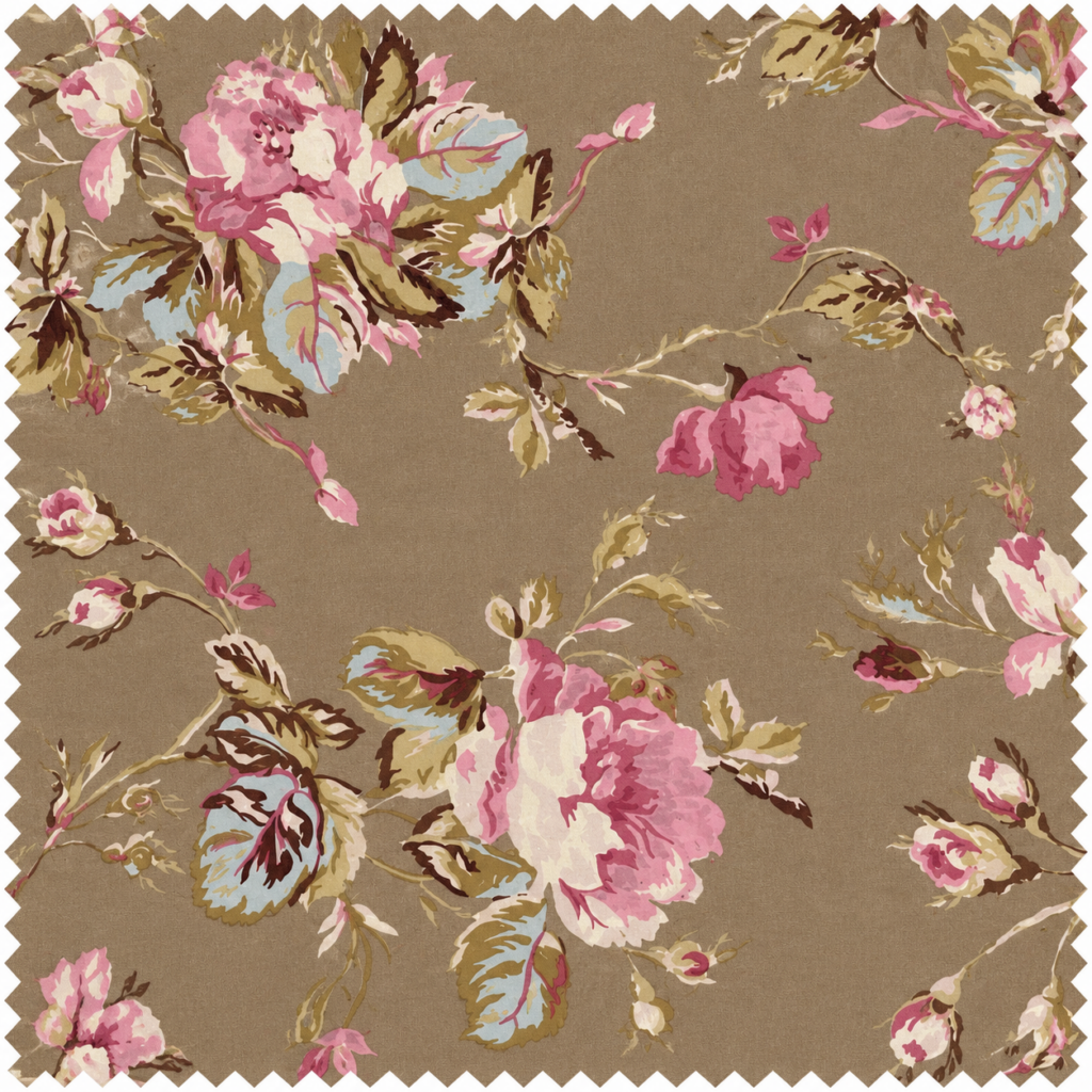Simply Shabby Chic Castle Floral Collection pink rose floral bedding pattern swatch