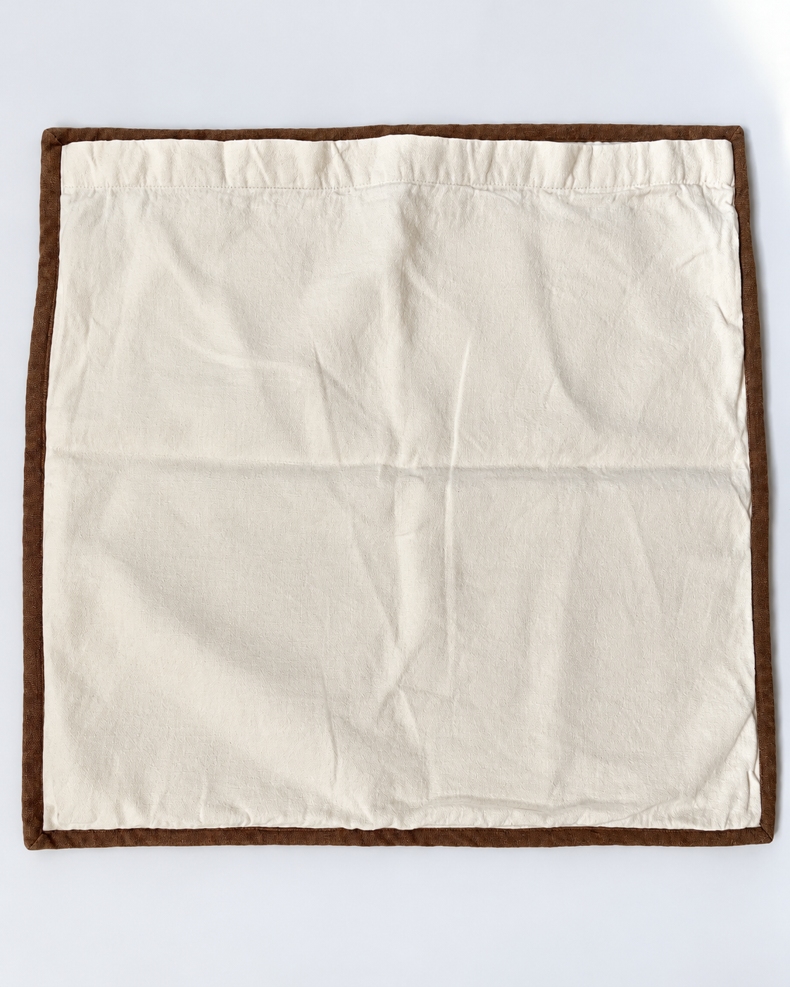 Pair Ralph Lauren 'Bellosguardo' Euro Shams - Cream, Woven Linen, Brown Piping 25 x 25 - Image 5